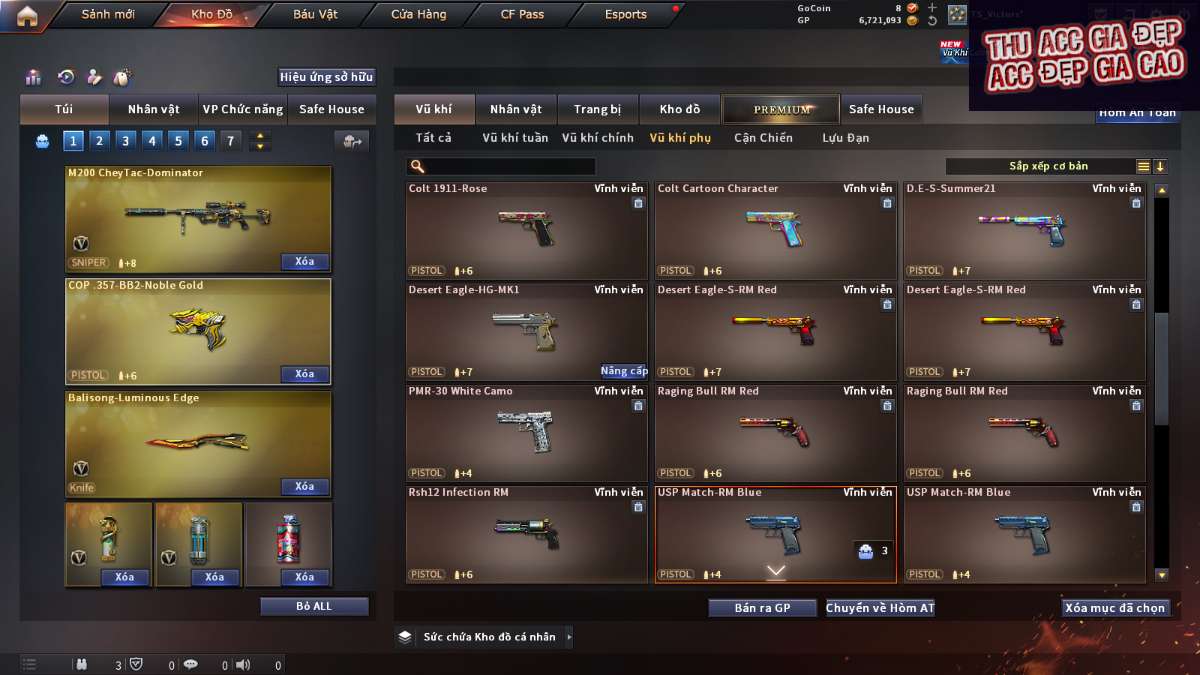 shop acc cf uy tin gia re